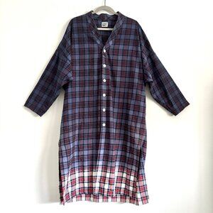 Frapbois Half Japanese Brand Blue and Red Plaid Long Sleeve Dress Women’s Size 1